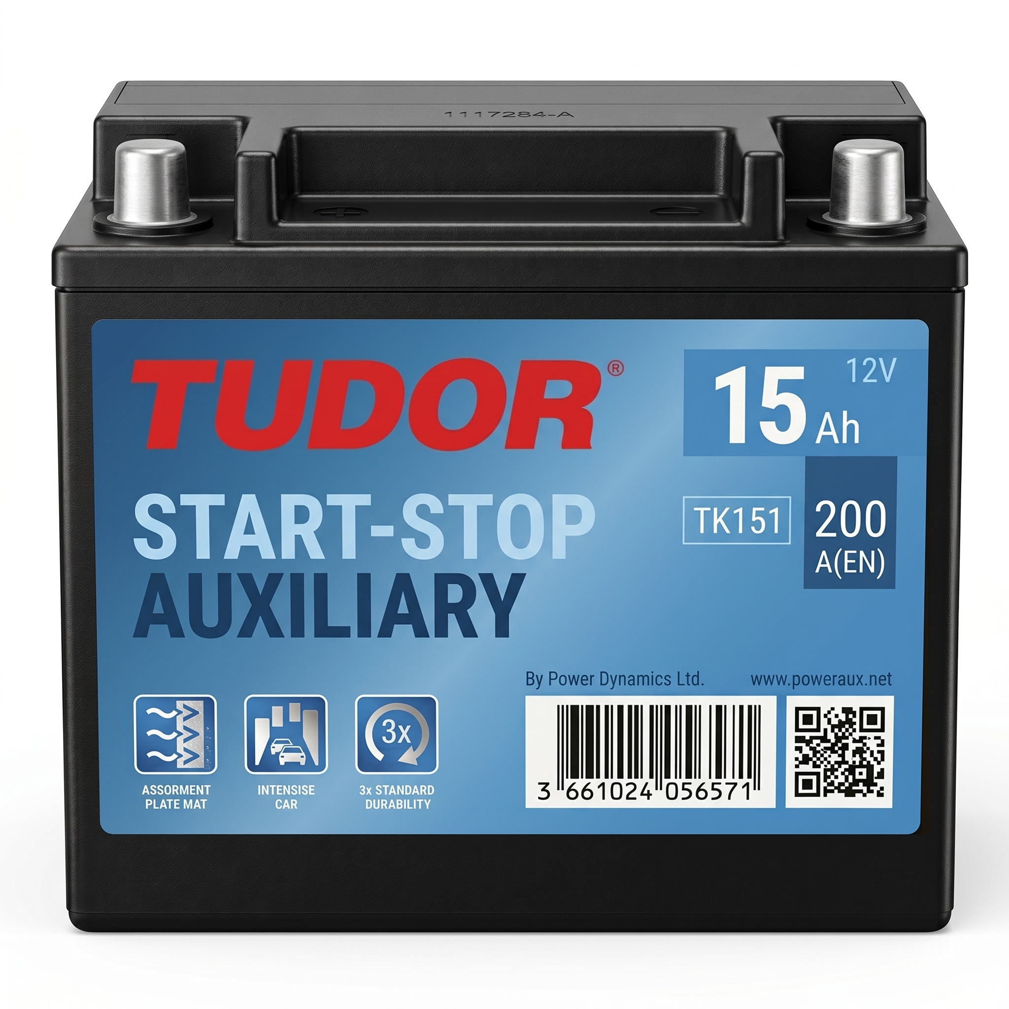 Batterie Auxiliaire TUDOR TK151 Start-Stop AGM 15Ah 200A 12V | Maison de Batterie Maroc
